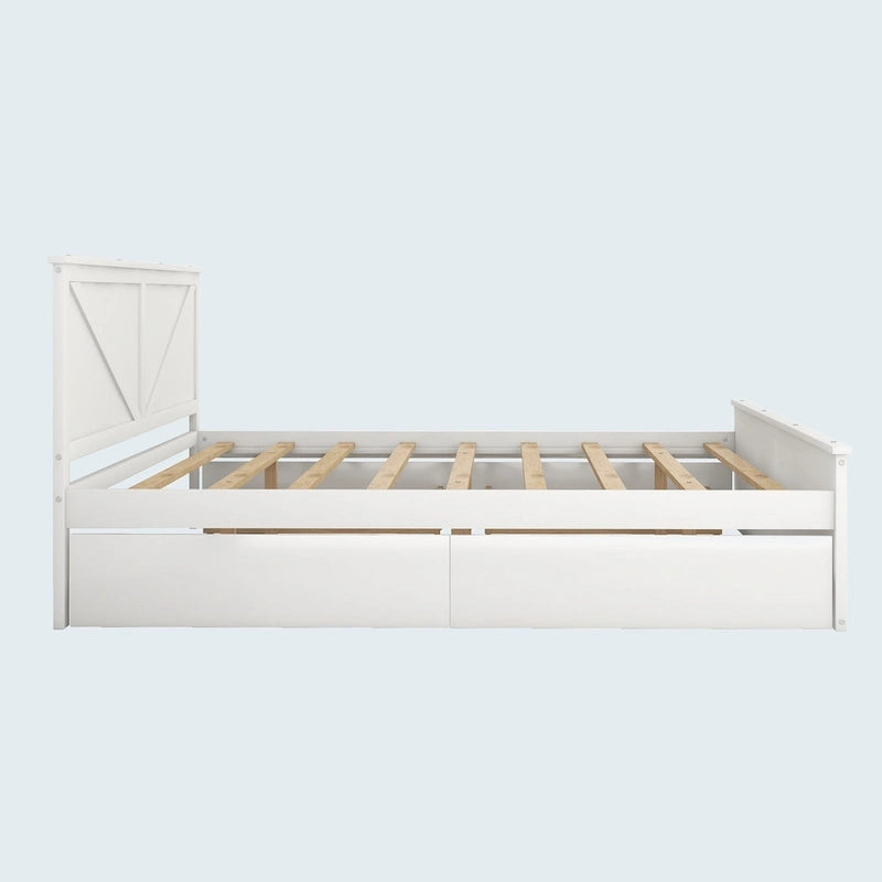 Lit plateforme en bois King Size