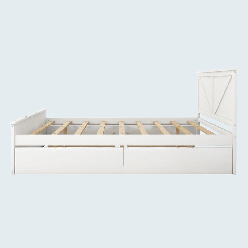 Lit plateforme en bois King Size