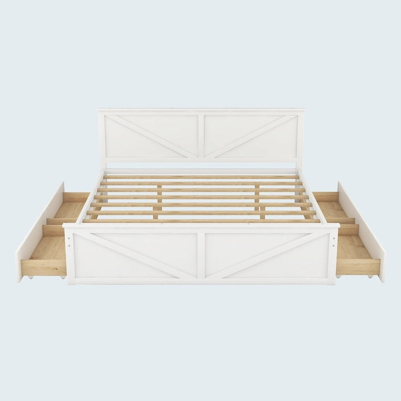 Lit plateforme en bois King Size