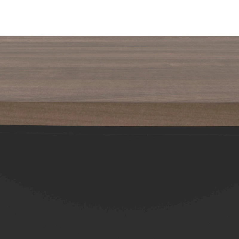 Bureau en L de 183 cm avec huche, caisson à tiroirs, tablette coulissante pour clavier et support d'unité centrale