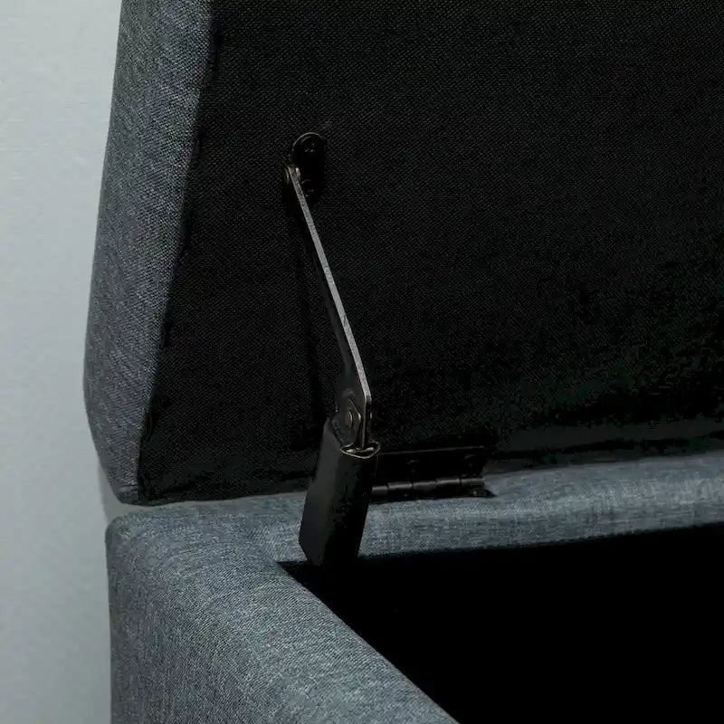 Banc de rangement capitonné en tissu de 51 pouces