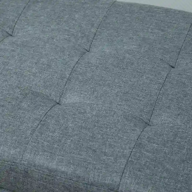 Banc de rangement capitonné en tissu de 51 pouces