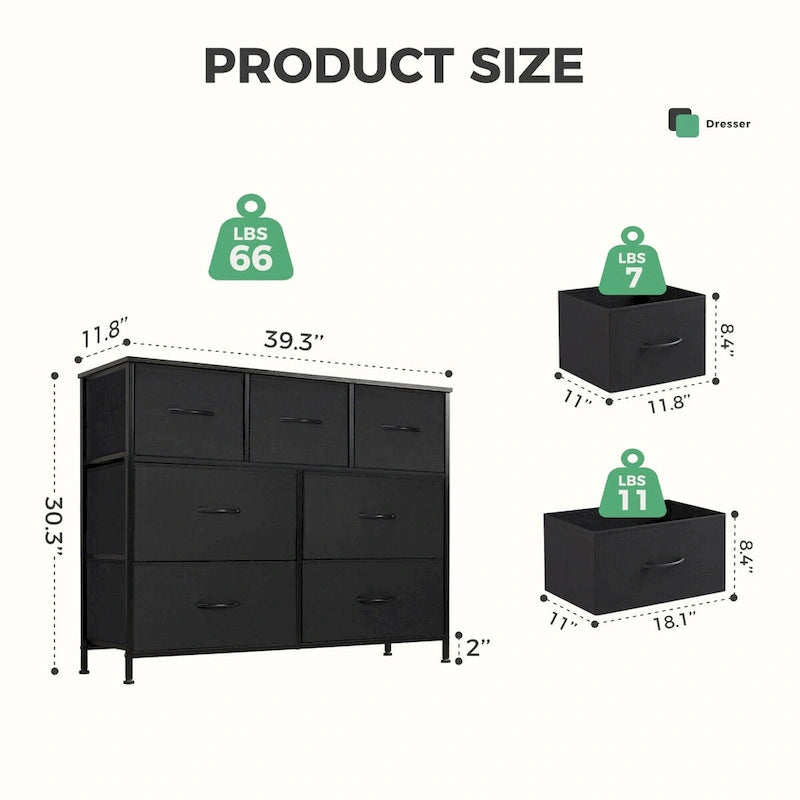 7 espaces de rangement, casiers de garde-robe assemblés, casiers de mobilier de chambre à coucher