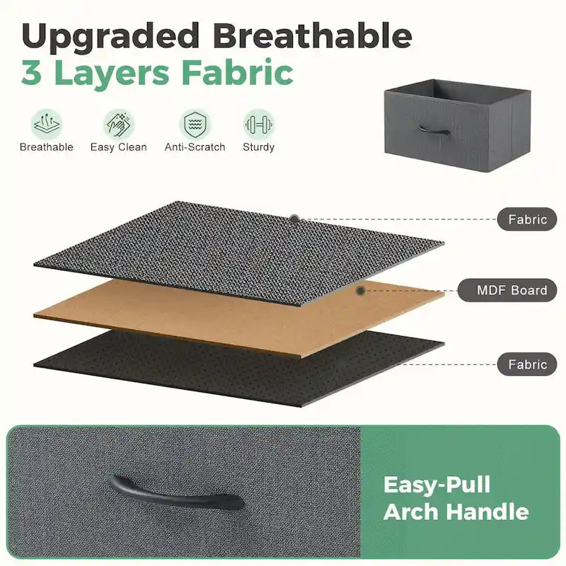 7 espaces de rangement, casiers de garde-robe assemblés, casiers de mobilier de chambre à coucher