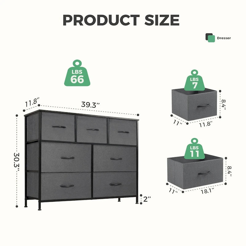 7 espaces de rangement, casiers de garde-robe assemblés, casiers de mobilier de chambre à coucher