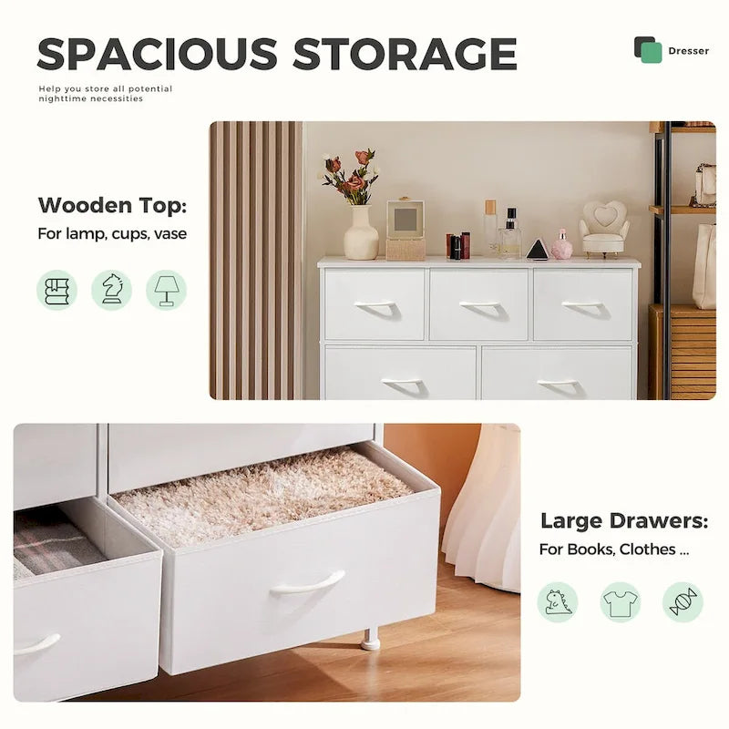 7 espaces de rangement, casiers de garde-robe assemblés, casiers de mobilier de chambre à coucher