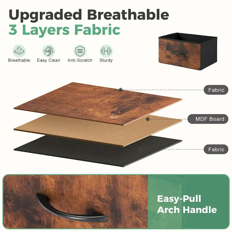 7 espaces de rangement, casiers de garde-robe assemblés, casiers de mobilier de chambre à coucher