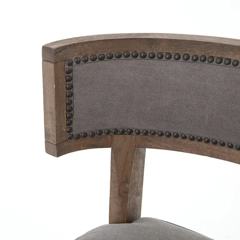 Chaises de salle à manger en cuir pleine fleur avec cadre en bois dur courbé