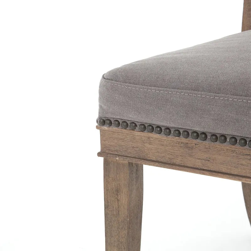 Chaises de salle à manger en cuir pleine fleur avec cadre en bois dur courbé