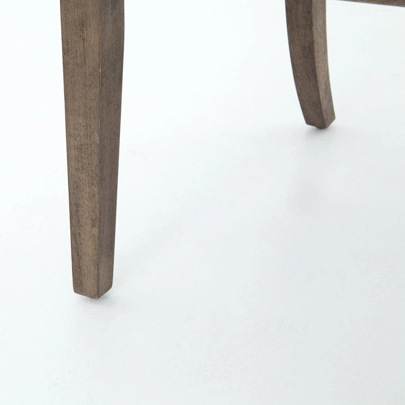 Chaises de salle à manger en cuir pleine fleur avec cadre en bois dur courbé
