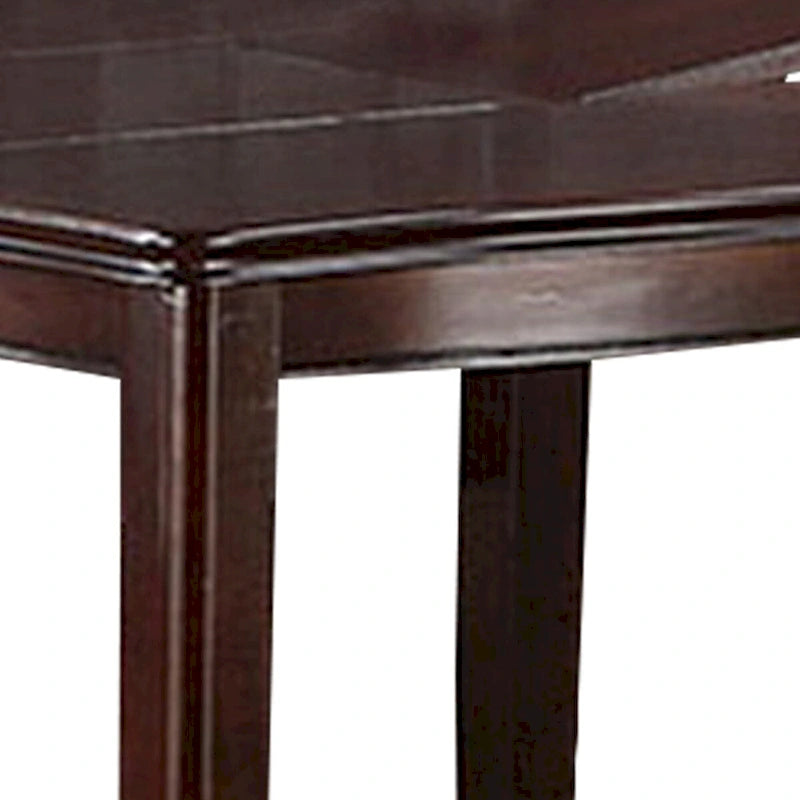 Table haute à manger extensible de 52 pouces avec 2 rallonges papillon - Bois marron