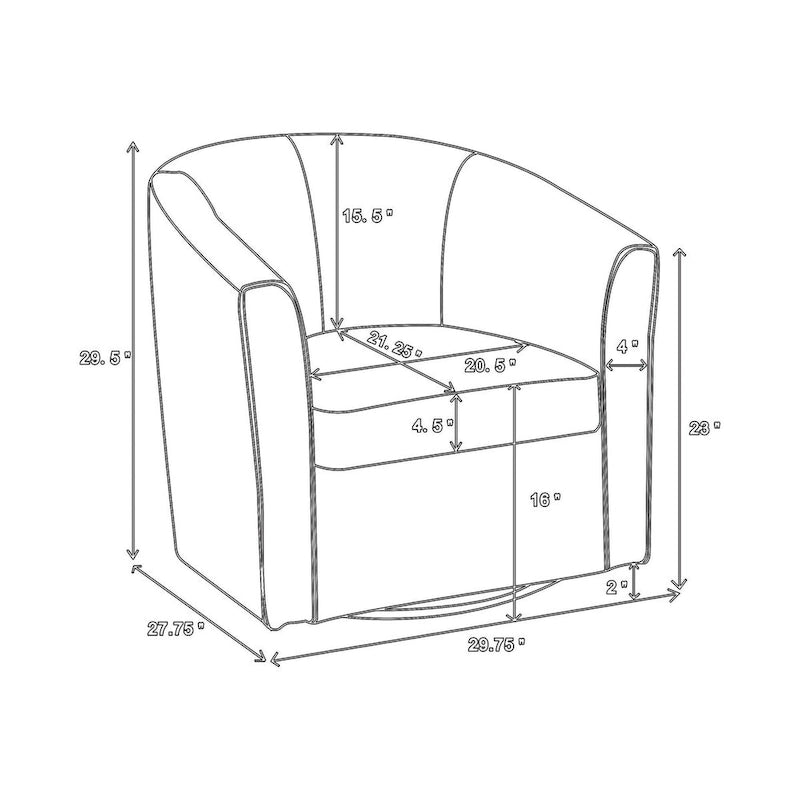 Fauteuil d'appoint compact rouge à dossier incurvé