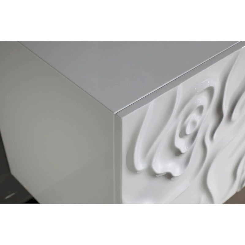 Buffet moderne blanc laqué avec portes à fermeture douce