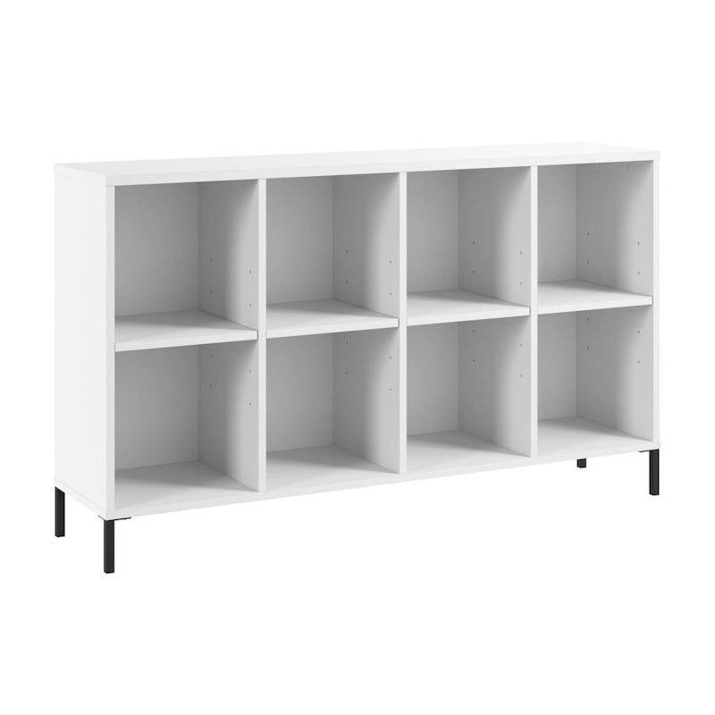 Bibliothèque de rangement 8 cubes avec étagères réglables